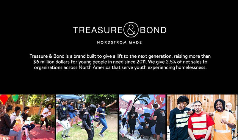 Nordstrom Give-Back Brand, Treasure & Bond, Partners with The